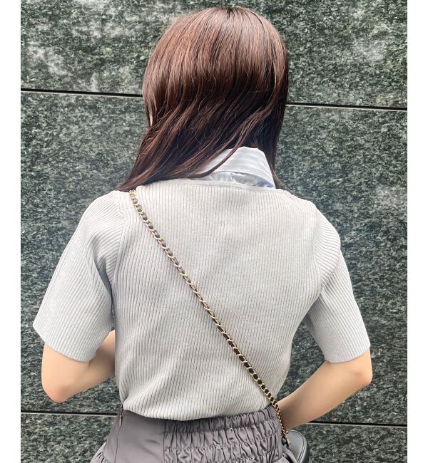  「シャツドッキングリブニット」|ニット・セーター|