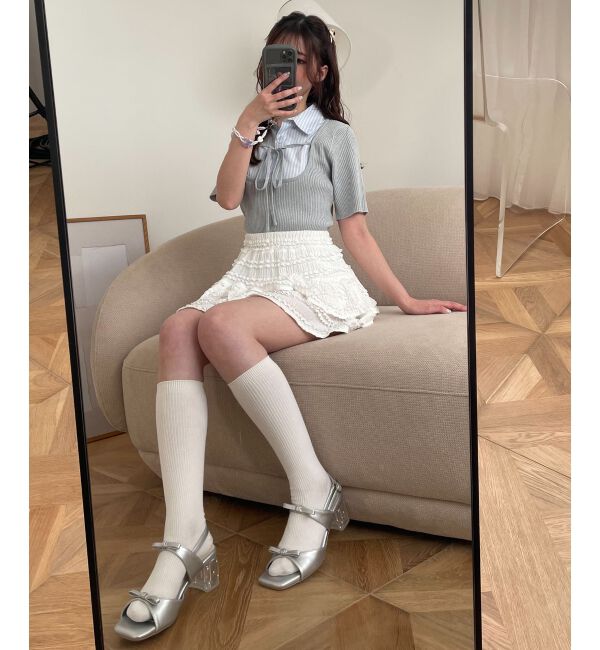  「シャツドッキングリブニット」|ニット・セーター|