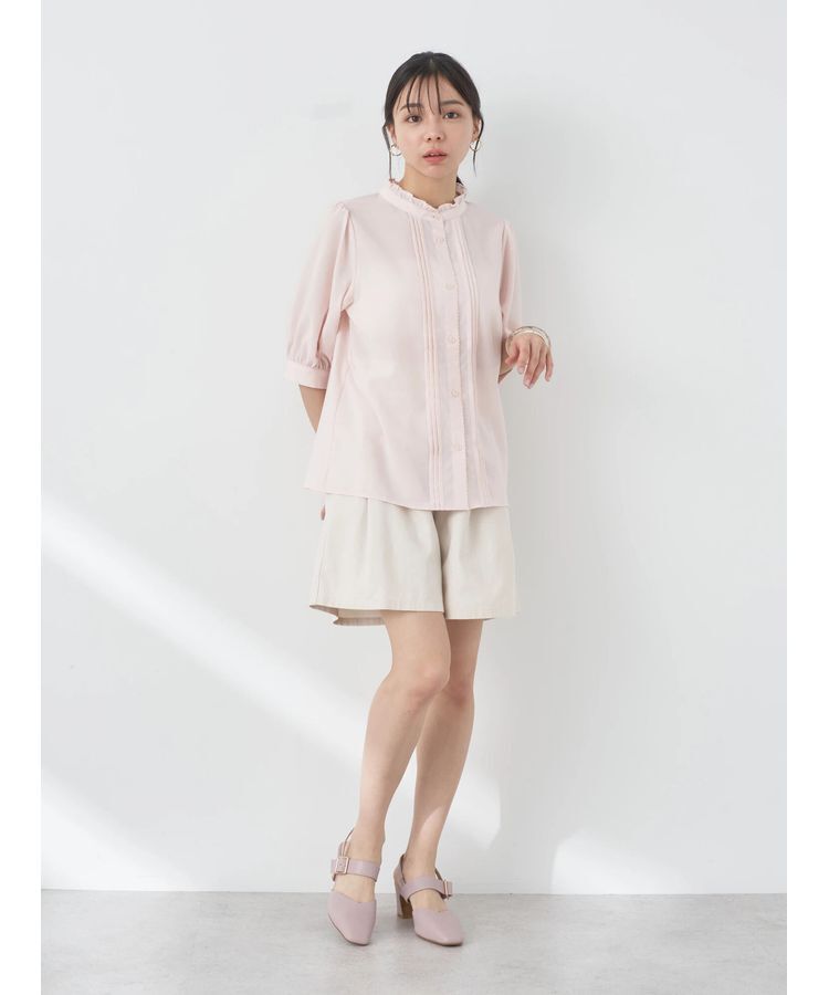 earth music&ecology「ピンタックフリルブラウス」|シャツ・ブラウス|