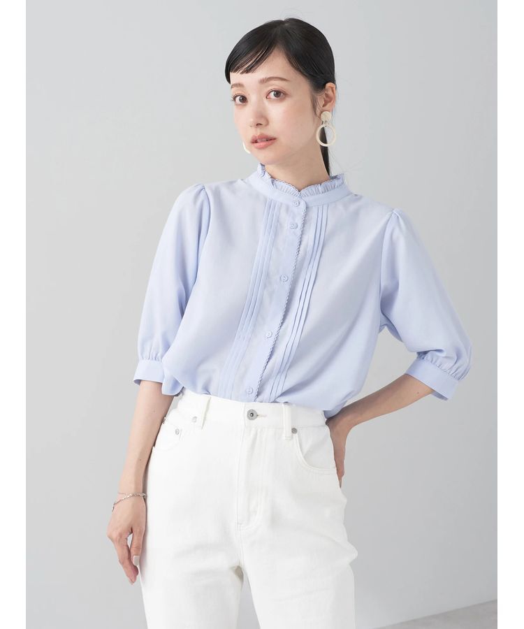 earth music&ecology「ピンタックフリルブラウス」|シャツ・ブラウス|