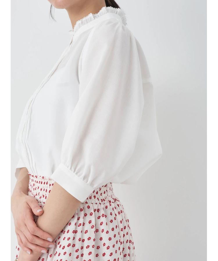 earth music&ecology「ピンタックフリルブラウス」|シャツ・ブラウス|