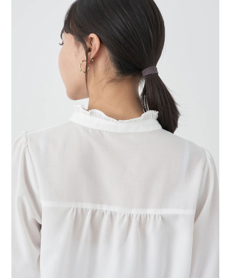 earth music&ecology「ピンタックフリルブラウス」|シャツ・ブラウス|