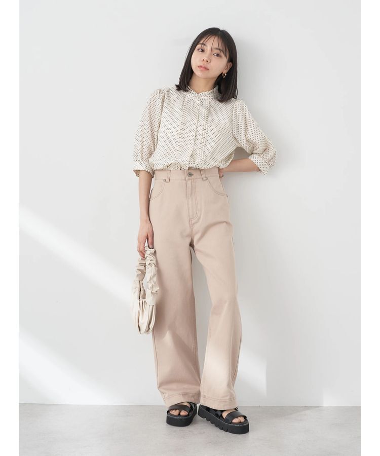 earth music&ecology「ピンタックフリルブラウス」|シャツ・ブラウス|