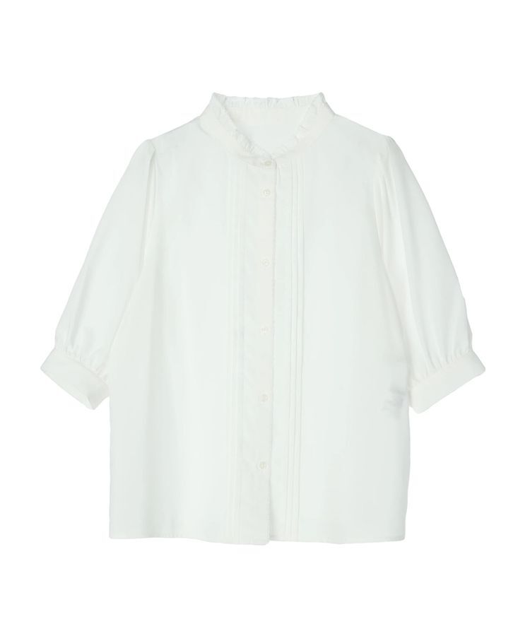 earth music&ecology「ピンタックフリルブラウス」|シャツ・ブラウス|