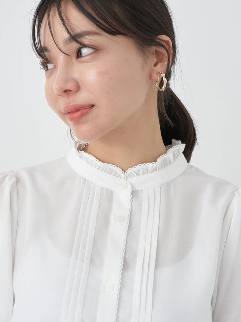 earth music&ecology「ピンタックフリルブラウス」|シャツ・ブラウス|