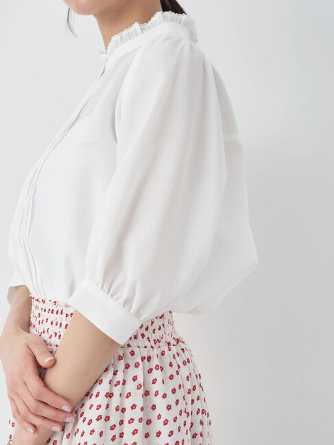 earth music&ecology「ピンタックフリルブラウス」|シャツ・ブラウス|