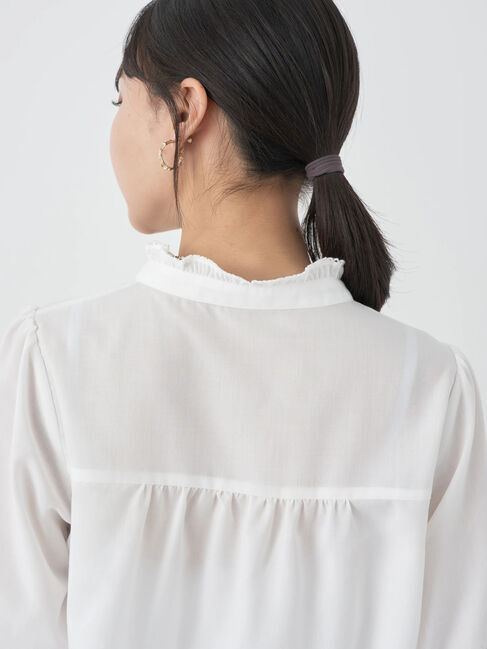 earth music&ecology「ピンタックフリルブラウス」|シャツ・ブラウス|