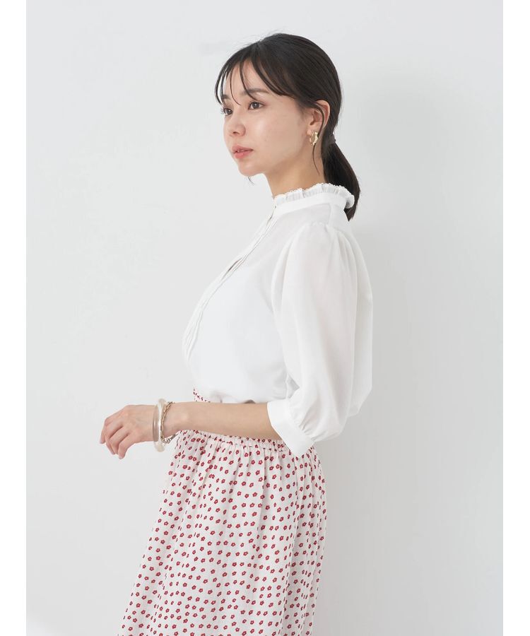 earth music&ecology「ピンタックフリルブラウス」|シャツ・ブラウス|