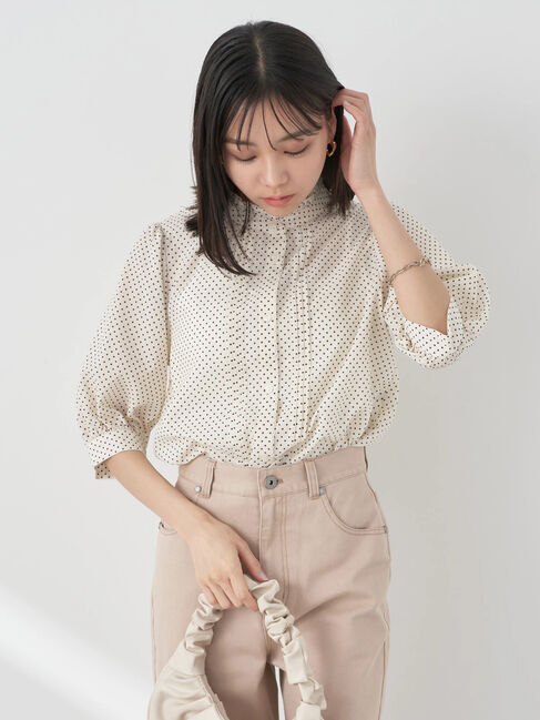 earth music&ecology「ピンタックフリルブラウス」|シャツ・ブラウス|