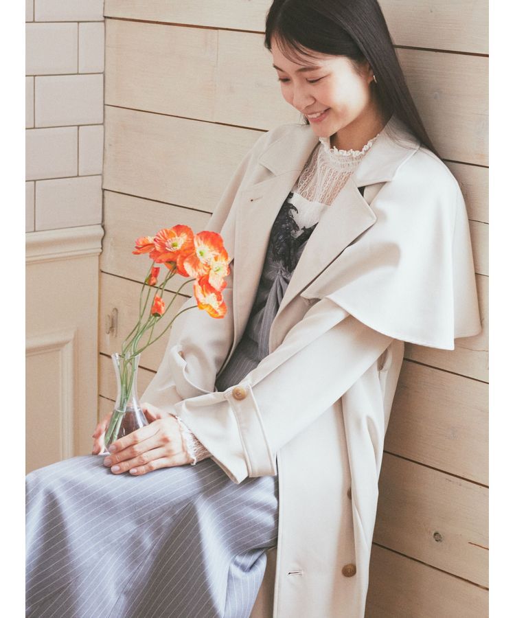 earth music&ecology「2WAYケープトレンチコート」|トレンチコート|