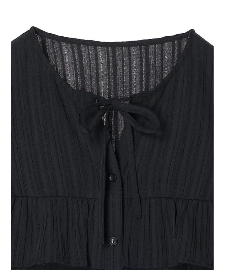 earth music&ecology「フリル切替えショートブラウス」|シャツ・ブラウス|