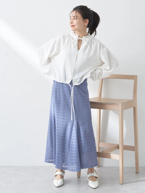 earth music&ecology「カフタンフリルブラウス」|シャツ・ブラウス|