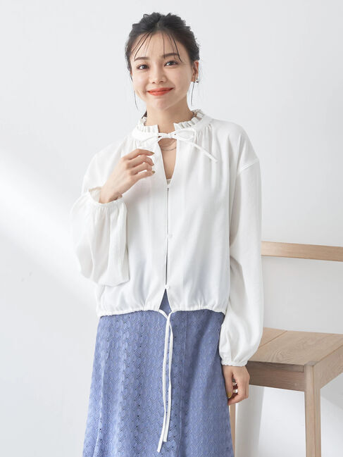 earth music&ecology「カフタンフリルブラウス」|シャツ・ブラウス|