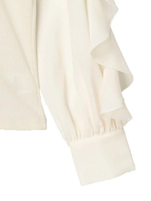 earth music&ecology「ドッキングフリルシャツ見えプルオーバー」|Tシャツ・カットソー|