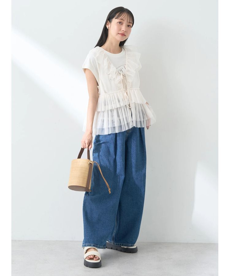 earth music&ecology「チュールベスト」|ベスト・ジレ|