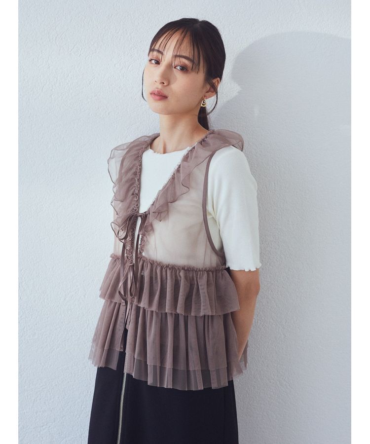 earth music&ecology「チュールベスト」|ベスト・ジレ|