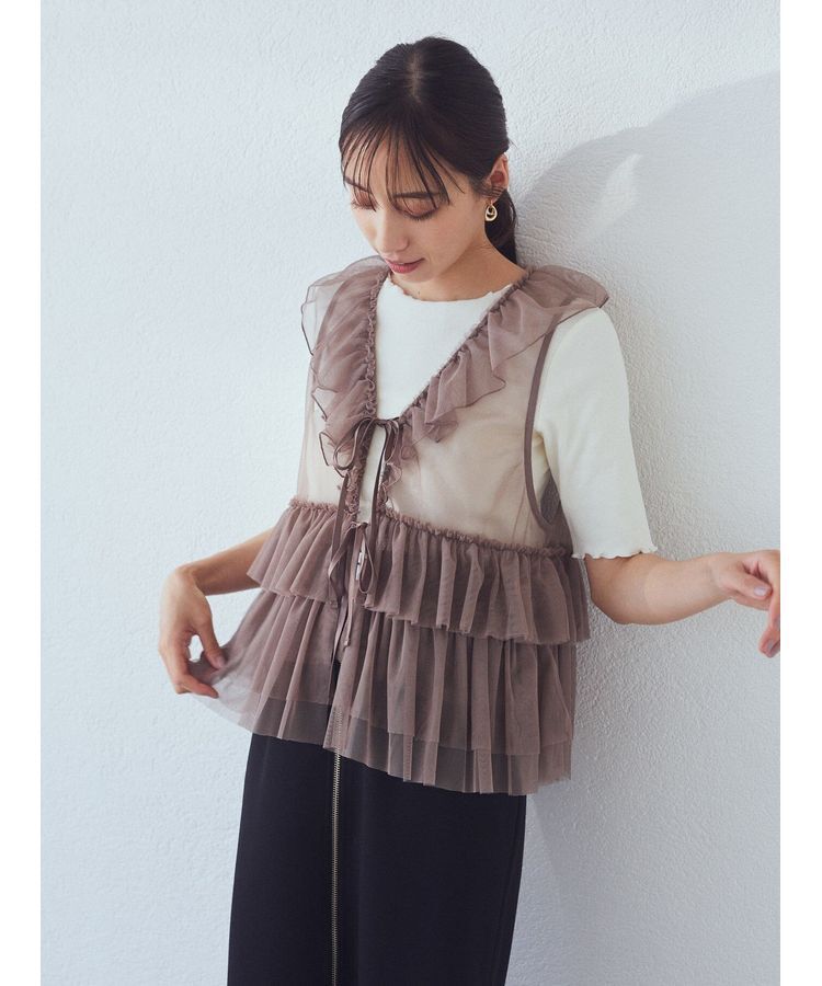 earth music&ecology「チュールベスト」|ベスト・ジレ|