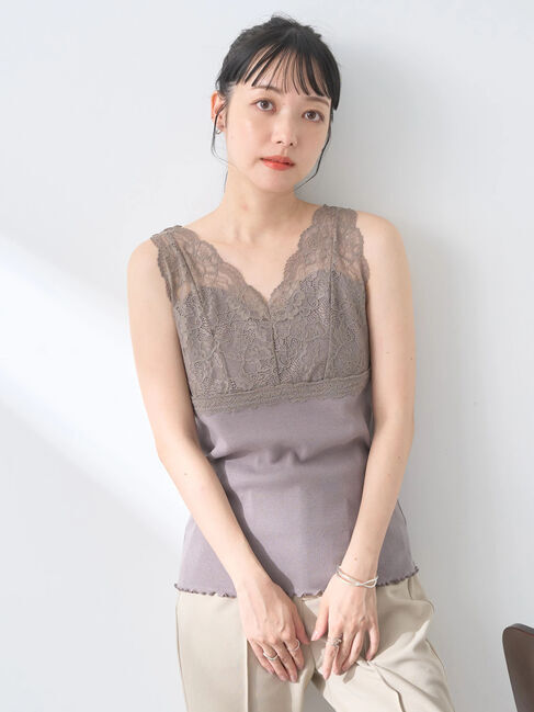 earth music&ecology「2WAYレースタンクトップ」|インナー|