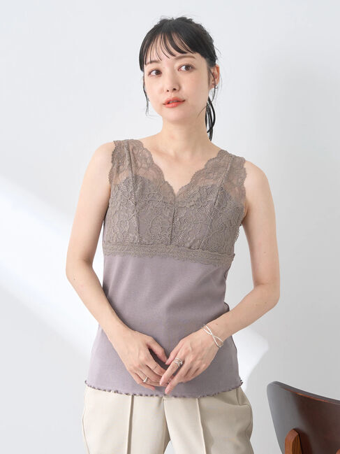 earth music&ecology「2WAYレースタンクトップ」|インナー|