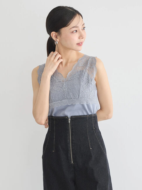 earth music&ecology「2WAYレースタンクトップ」|インナー|