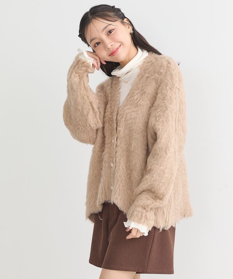 earth music&ecology「フワフワパールニットカーディガン」|カーディガン|