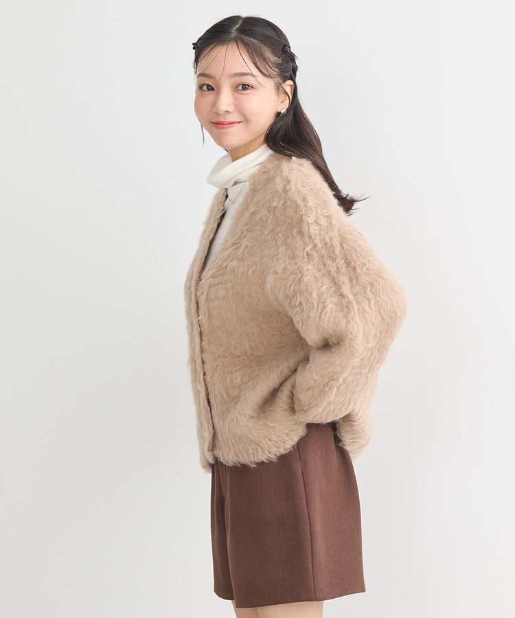 earth music&ecology「フワフワパールニットカーディガン」|カーディガン|