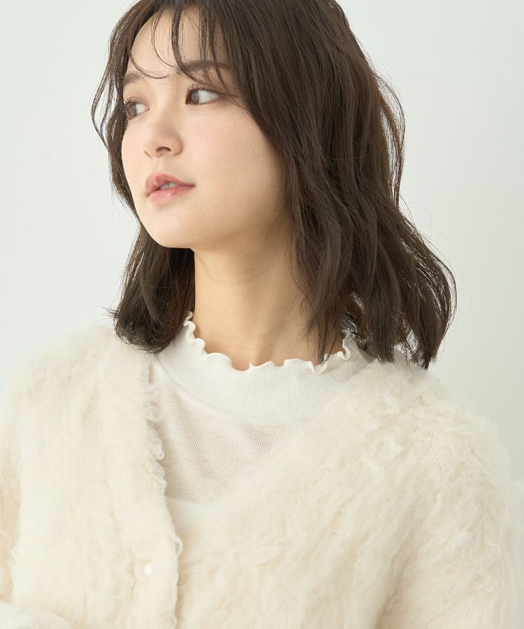 earth music&ecology「フワフワパールニットカーディガン」|カーディガン|