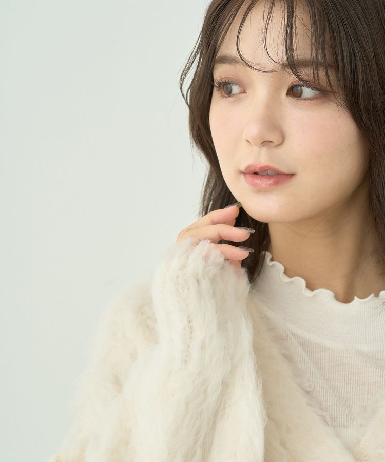 earth music&ecology「フワフワパールニットカーディガン」|カーディガン|