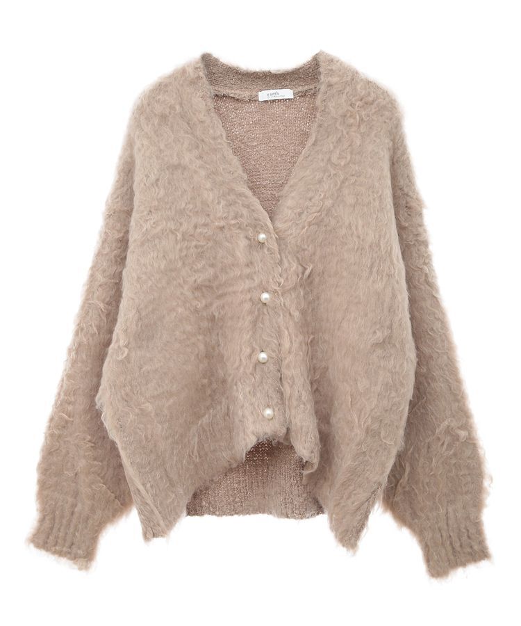 earth music&ecology「フワフワパールニットカーディガン」|カーディガン|