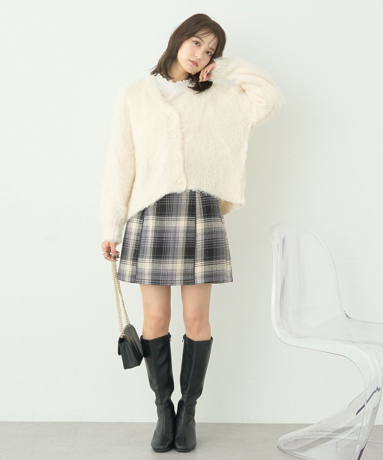 earth music&ecology「フワフワパールニットカーディガン」|カーディガン|