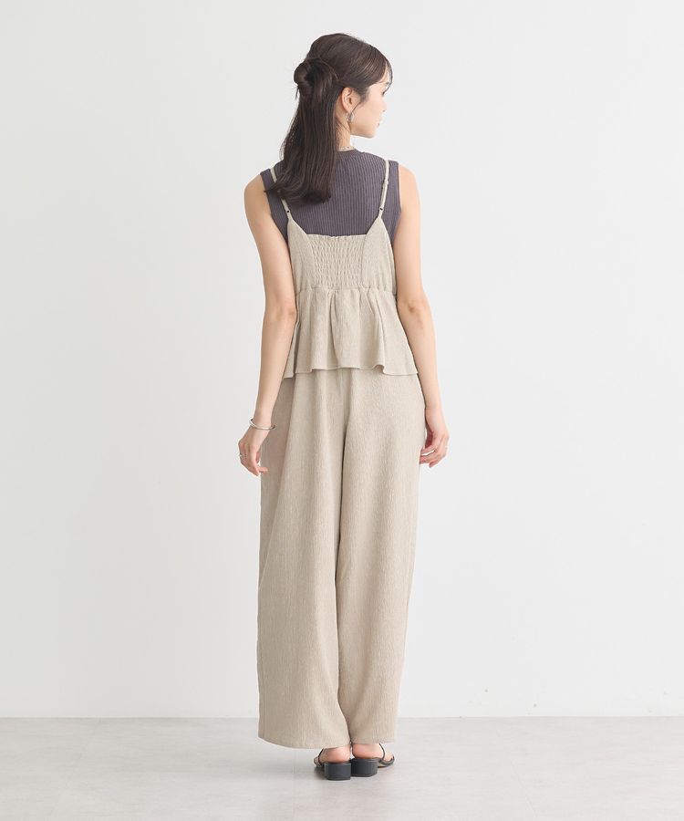 earth music&ecology「ペプラムロンパース」|オールインワン|