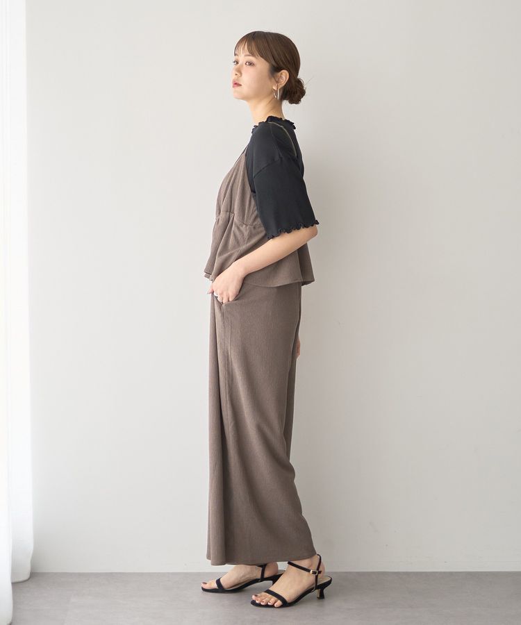 earth music&ecology「ペプラムロンパース」|オールインワン|