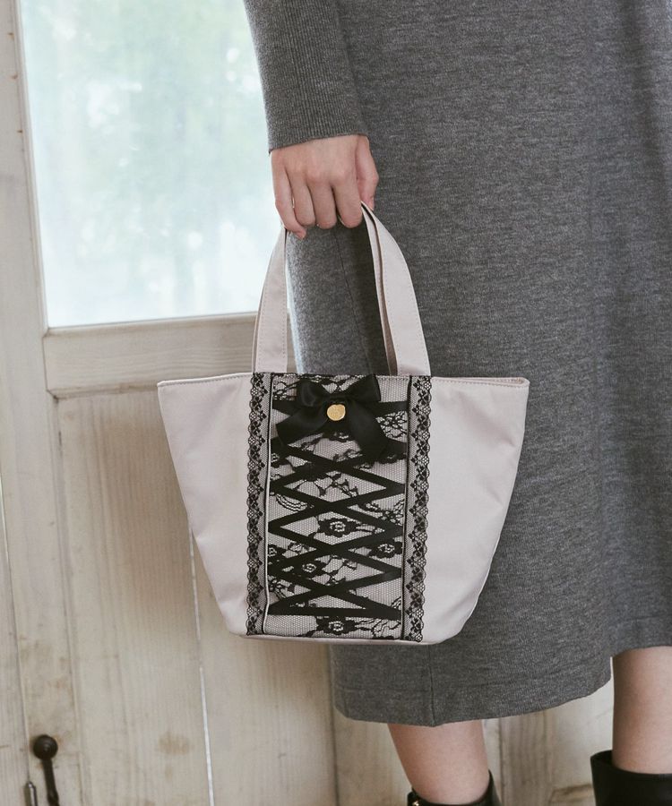 Maison de FLEUR「レースアップリボントートバッグ」|トートバッグ|