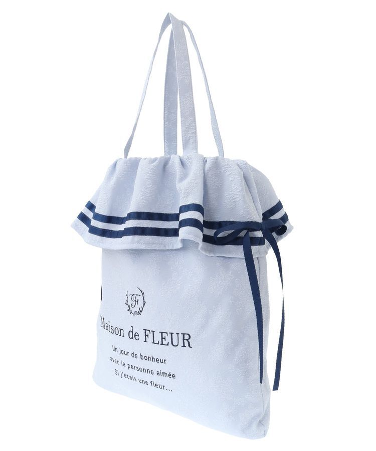 Maison de FLEUR「ラインリボンジャカードトートバッグ」|トートバッグ|