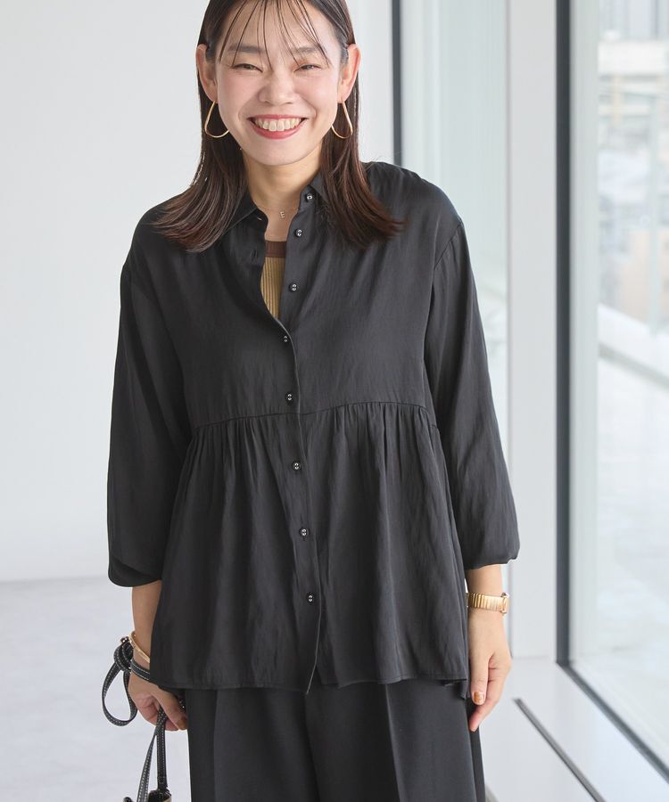 AMERICAN HOLIC「サテンティアードブラウス」|シャツ・ブラウス|