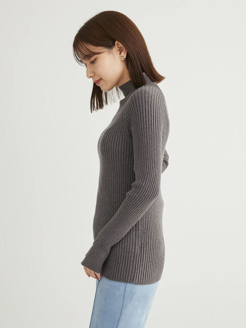 Green Parks「・Petit　Fleur　ボトルネックリブニット」|ニット・セーター|