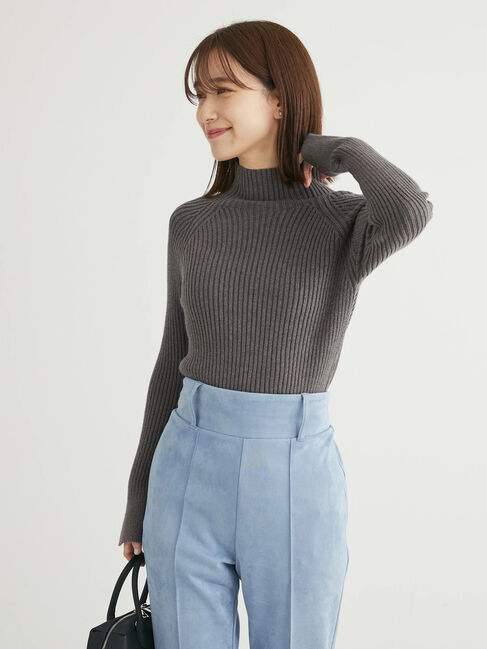 Green Parks「・Petit　Fleur　ボトルネックリブニット」|ニット・セーター|