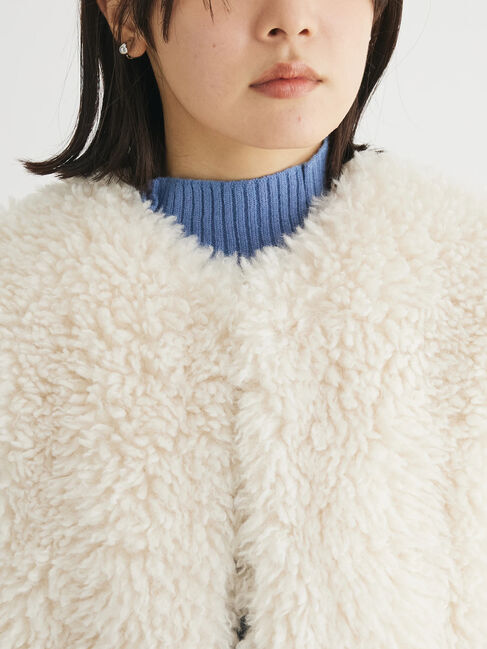 Green Parks「・ELENCARE　DUE　シープファーノーカラーコート」|その他|