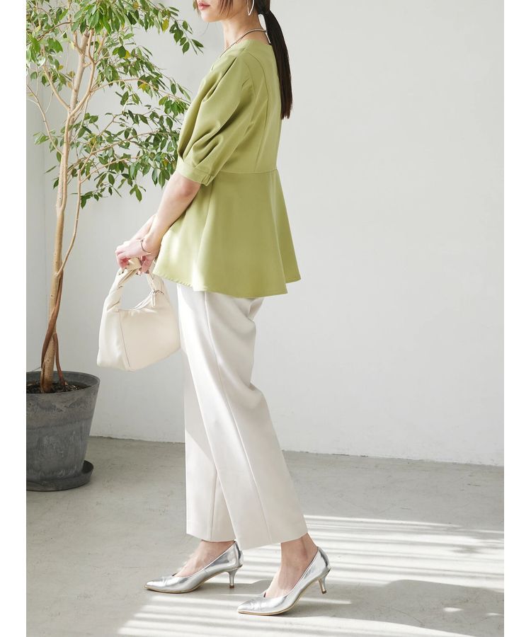 AnriettMusee「パフスリーブペプラムブラウス」|シャツ・ブラウス|