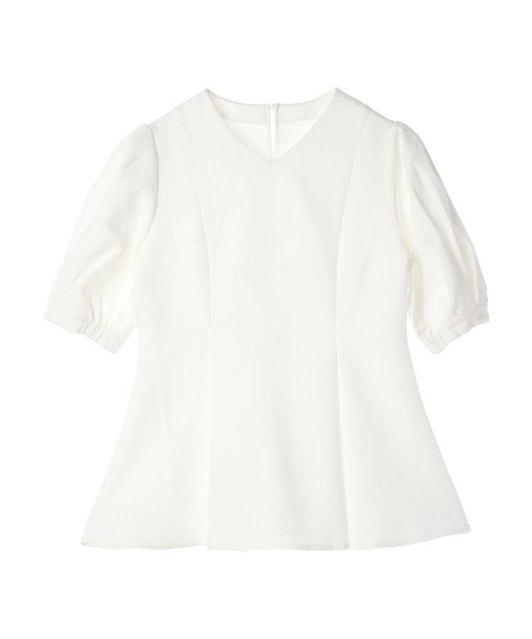 AnriettMusee「パフスリーブペプラムブラウス」|シャツ・ブラウス|