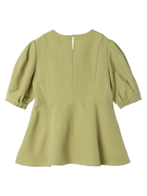 AnriettMusee「パフスリーブペプラムブラウス」|シャツ・ブラウス|