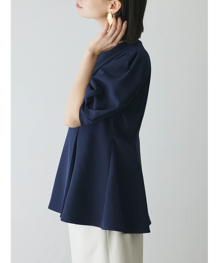 AnriettMusee「パフスリーブペプラムブラウス」|シャツ・ブラウス|