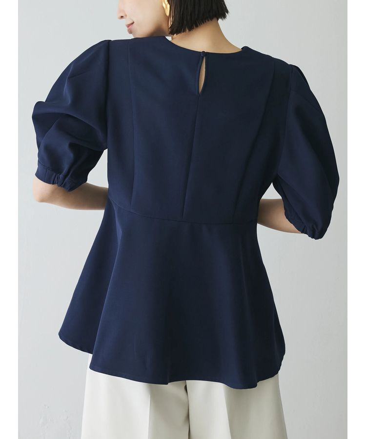 AnriettMusee「パフスリーブペプラムブラウス」|シャツ・ブラウス|