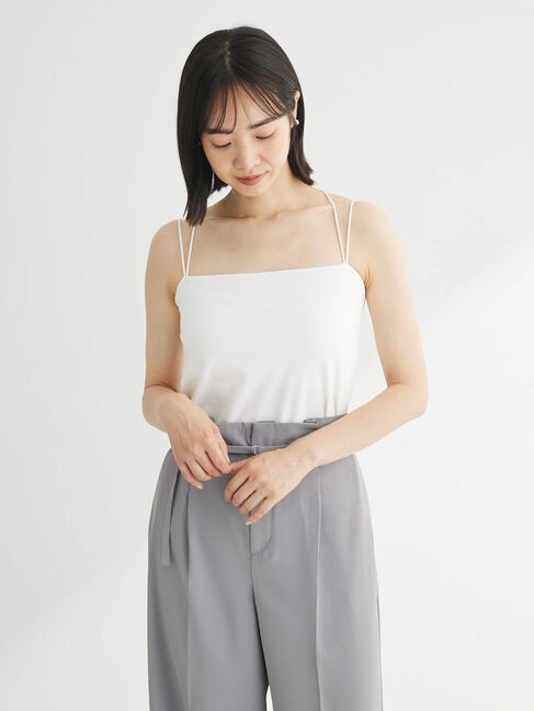Green Parks「カップ付き天竺インナー」|インナー|White
