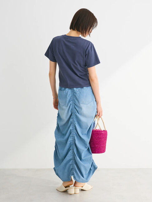 Green Parks「・SUGAR　SPOON　シャーリングデニムスカート」|スカート|