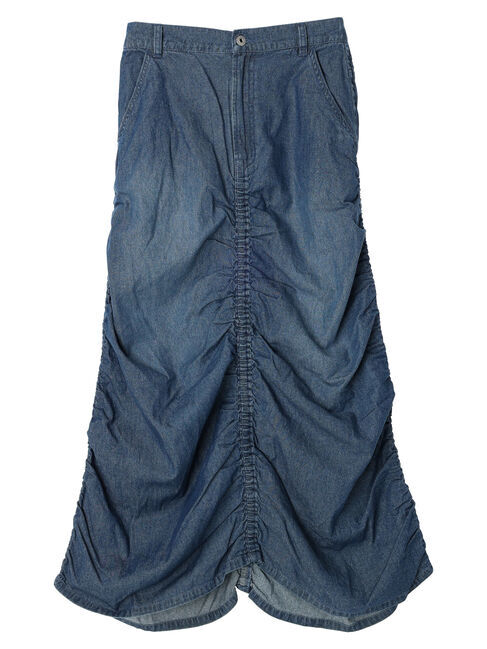 Green Parks「・SUGAR　SPOON　シャーリングデニムスカート」|スカート|