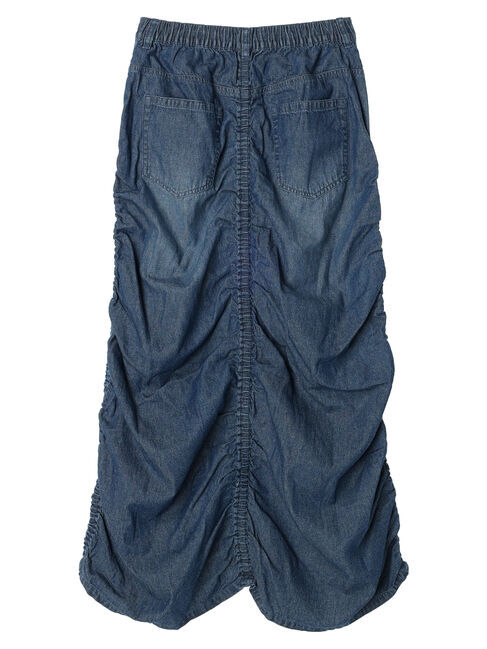 Green Parks「・SUGAR　SPOON　シャーリングデニムスカート」|スカート|