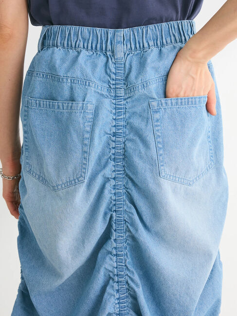 Green Parks「・SUGAR　SPOON　シャーリングデニムスカート」|スカート|