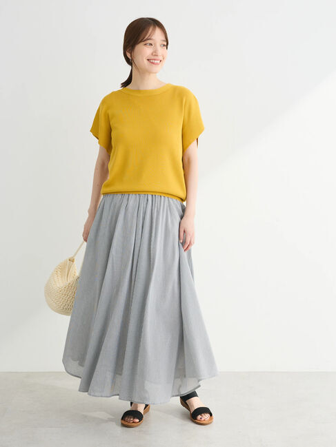 Green Parks「推しニット　フレンチスリーブニットプルオーバー」|ニット・セーター|