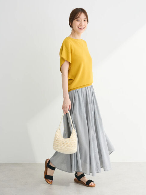 Green Parks「推しニット　フレンチスリーブニットプルオーバー」|ニット・セーター|